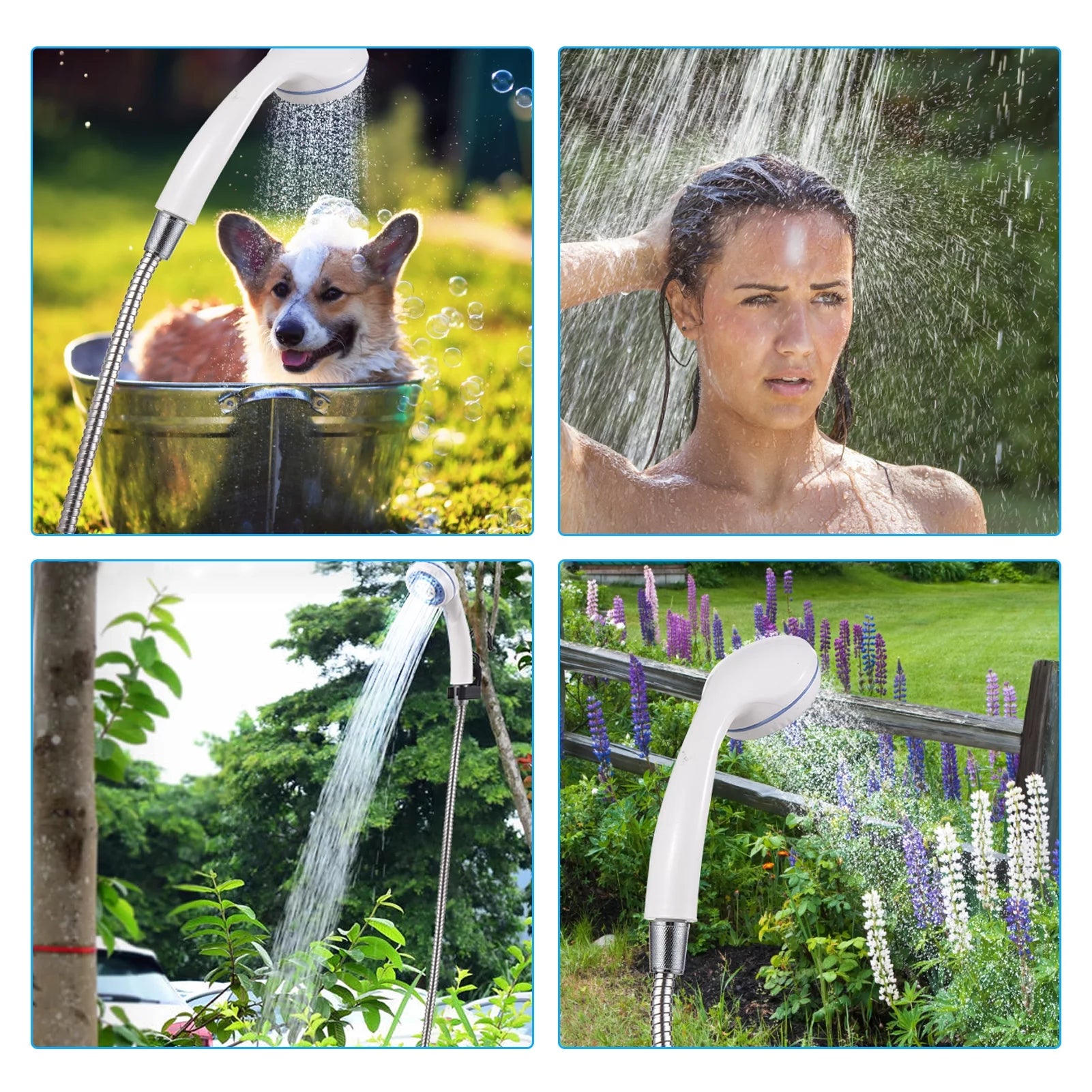 Portable Shower Pump Good for Camping Pets Watering