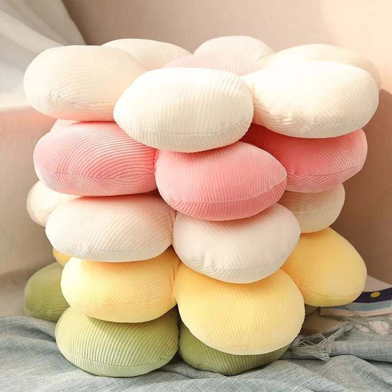 35CM Colorful Flowers Plush Pillow Plant Petal Cushion Stuffed Toys for Girls Baby Home Decor Gift