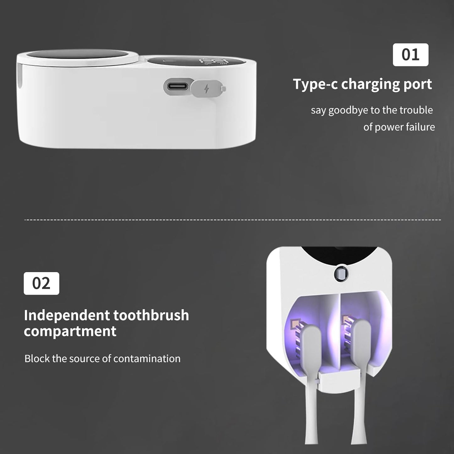 Britvae Toothbrush Sterilizer Ultra Violet Sterilization 