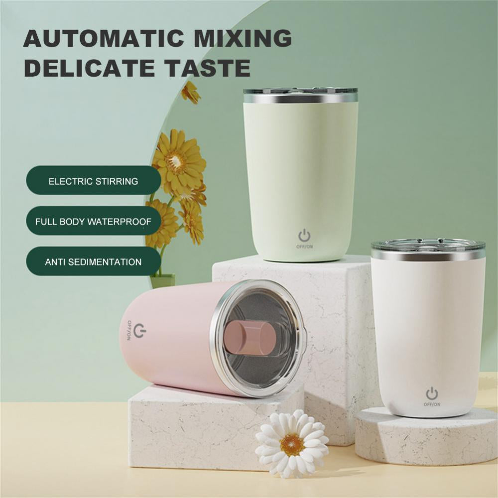 350Ml Automatic Self Stirring Mug Coffee Milk Juice Mixing Cup Electric Stainless Steel Lazy Rotating Mug Magnetic Stirring Cup Kitchen Gadgets