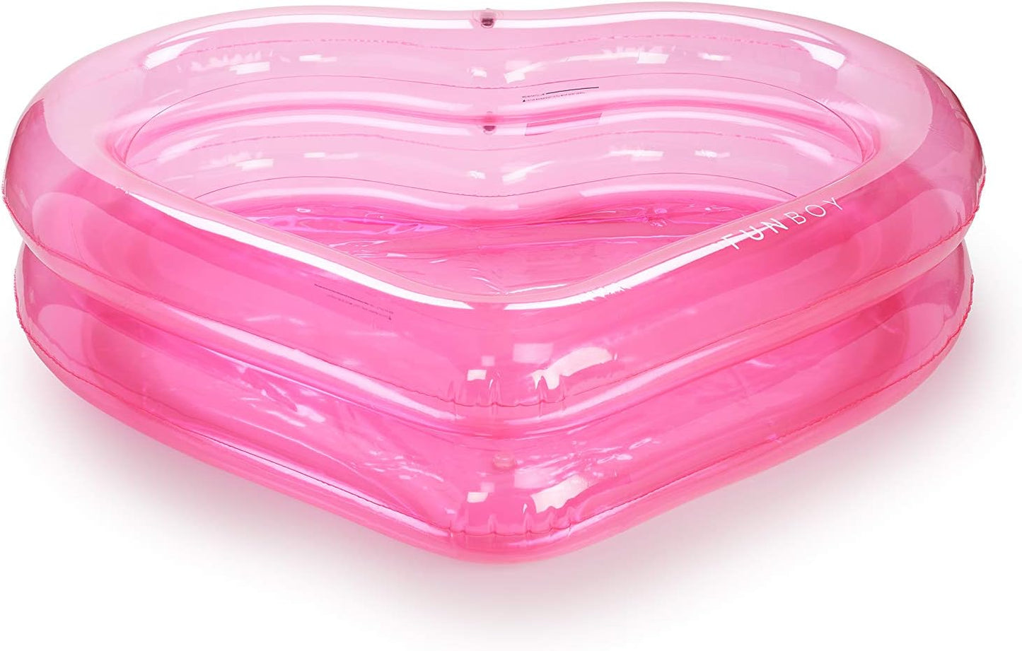 Giant Inflatable Luxury Clear Pink Heart Kiddie Pool, Year-Round Fun for Ball Pits, Swimming Pools, a Summer Pool Party and the Beach