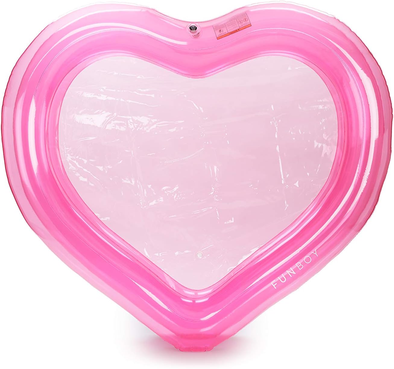 Giant Inflatable Luxury Clear Pink Heart Kiddie Pool, Year-Round Fun for Ball Pits, Swimming Pools, a Summer Pool Party and the Beach