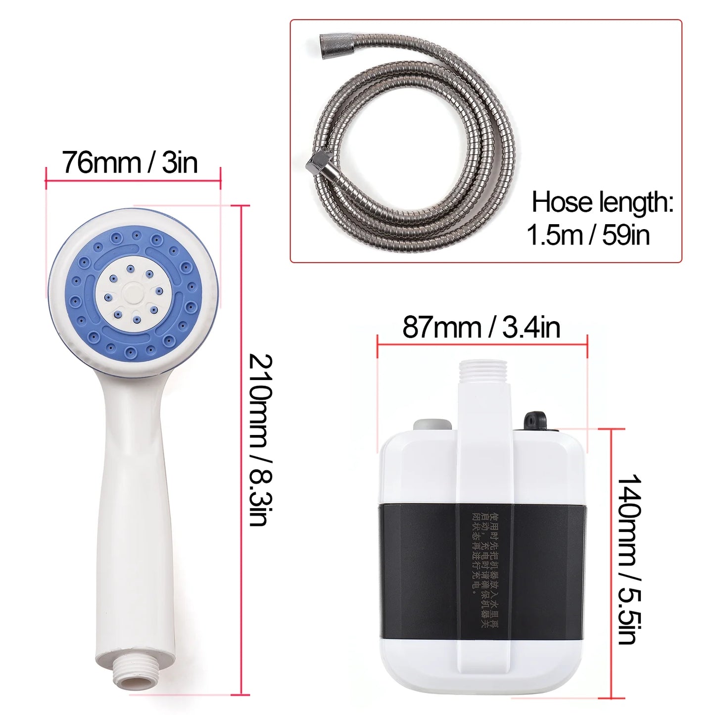 Portable Shower Pump Good for Camping Pets Watering