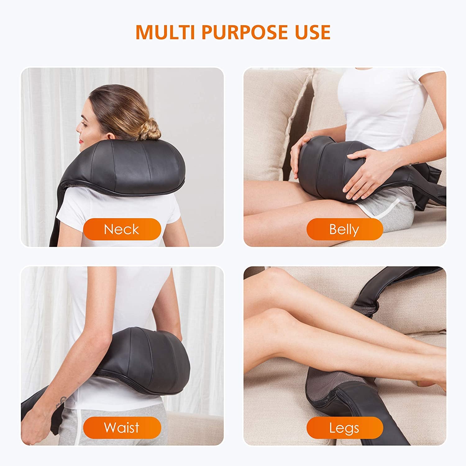 Shiatsu Massager - Heat + Deep Kneading 